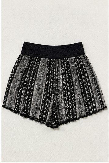 Short Boho Estampado con Cintura Elástica