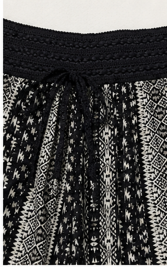 Short Boho Estampado con Cintura Elástica
