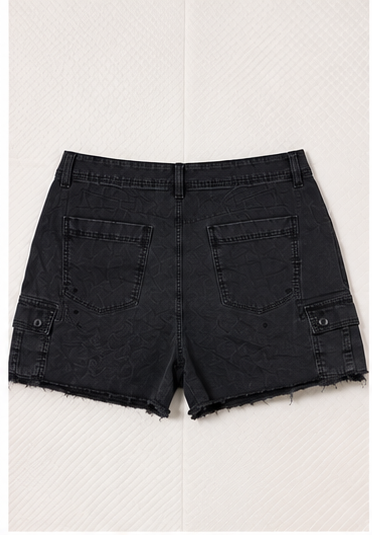 Short  Negro con Bolsillos Cargo