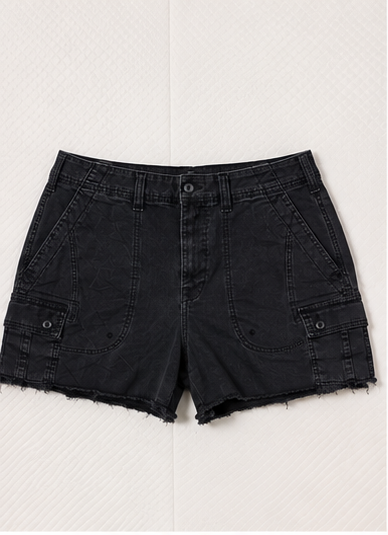 Short  Negro con Bolsillos Cargo
