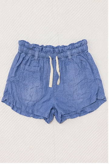 Short de Tiro Alto con Cintura Elástica y Cordón Ajustable