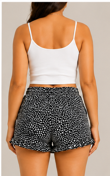 Short Estampado con Cintura Elástica y Lazo