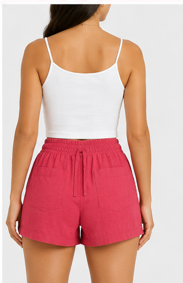 Short Coral con Cintura Elástica