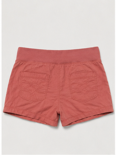Short Casual de Tiro Alto con Cintura Elástica Coral