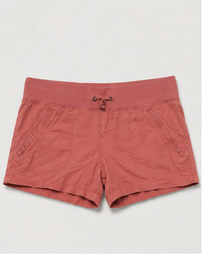 Short Casual de Tiro Alto con Cintura Elástica Coral