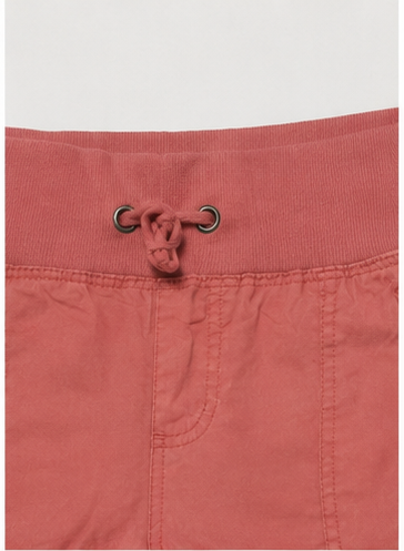 Short Casual de Tiro Alto con Cintura Elástica Coral