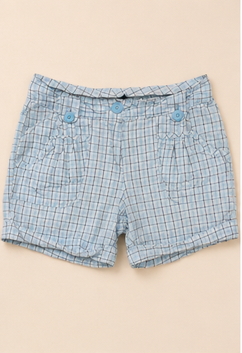 Short a Cuadros Azul Cielo