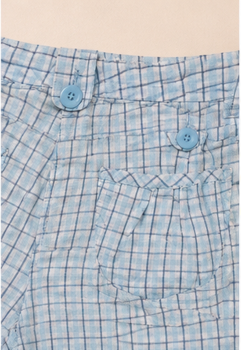 Short a Cuadros Azul Cielo