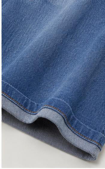Short de Mezclilla de Tiro Alto con Dobladillo