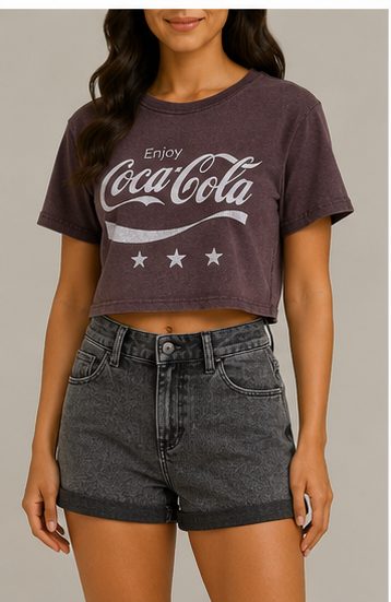 Short de Mezclilla Negro Clásico de Tiro Alto