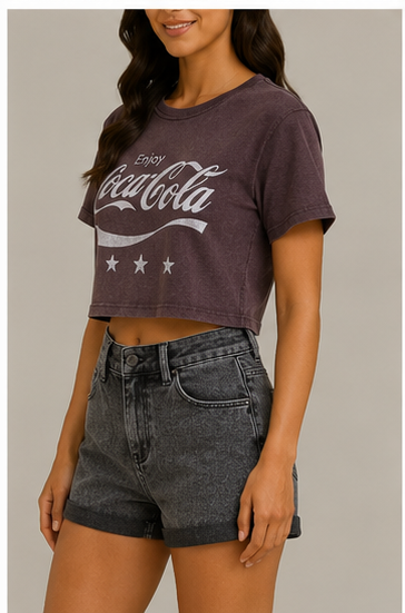 Short de Mezclilla Negro Clásico de Tiro Alto