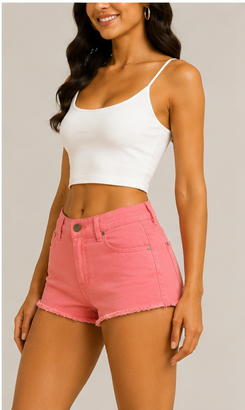 Short de Mezclilla con Dobladillo Deshilachado