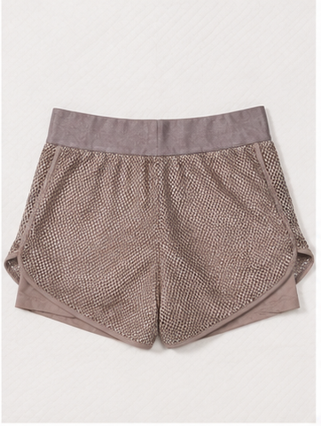 Short Deportivo Malva con Cintura Ancha