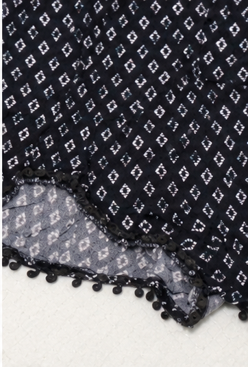 Short Estampado con Detalle de Pompones