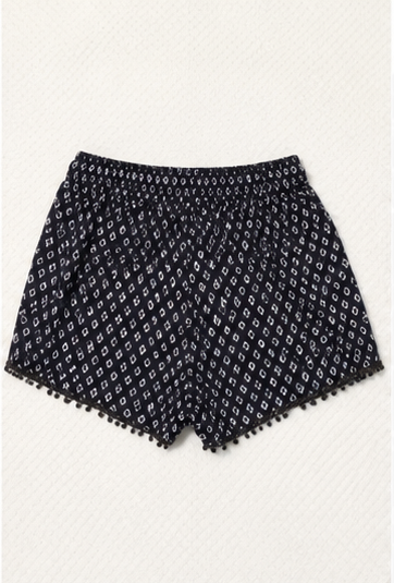 Short Estampado con Detalle de Pompones