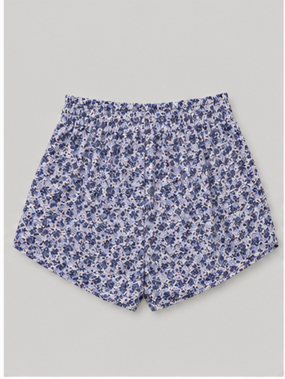 Short Floral de Tiro Alto con Cintura Elástica