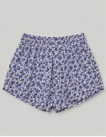 Short Floral de Tiro Alto con Cintura Elástica