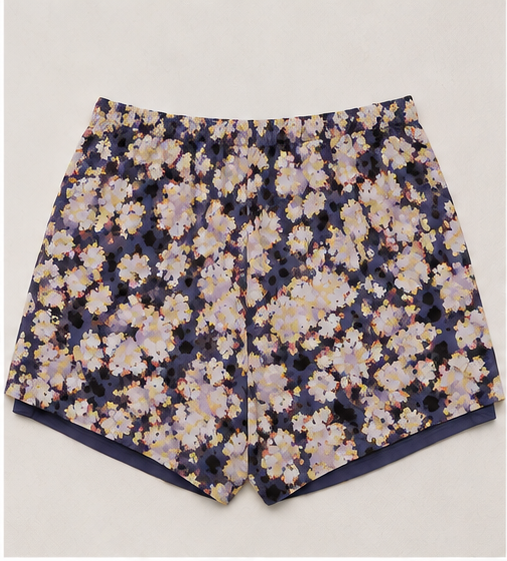 Short Estampado Floral de Tiro Alto con Cintura Elástica
