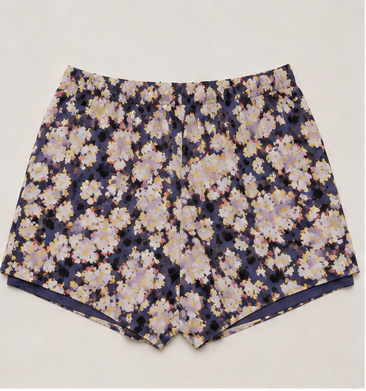 Short Estampado Floral de Tiro Alto con Cintura Elástica