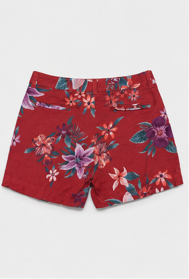 Short Floral de Cintura Alta