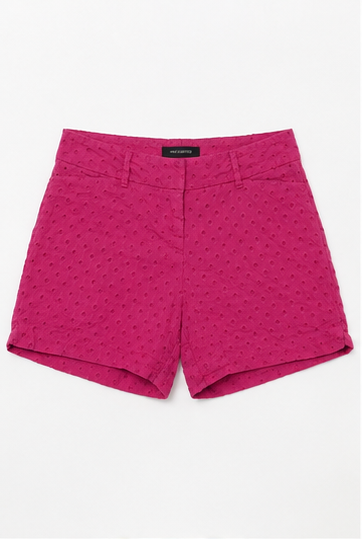 Short Texturizado de Cintura Alta para Mujer