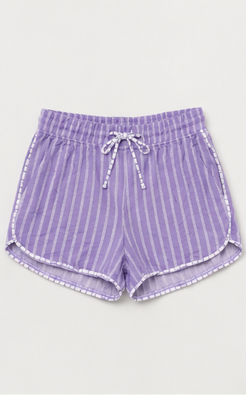 Short Casual de Rayas Lilas