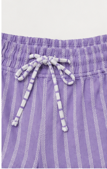 Short Casual de Rayas Lilas