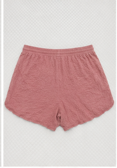 Short Casual Rosa con Cintura Ajustable