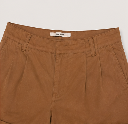 Short Clásico Café de Tiro Alto para Mujer