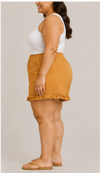 Short Mostaza con Volante