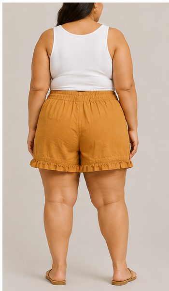 Short Mostaza con Volante