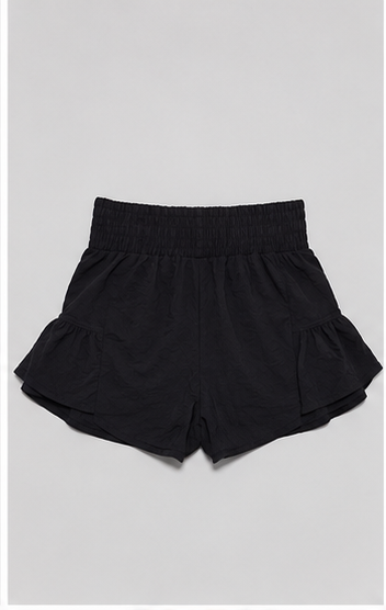 Short con Volantes y Cintura Fruncida