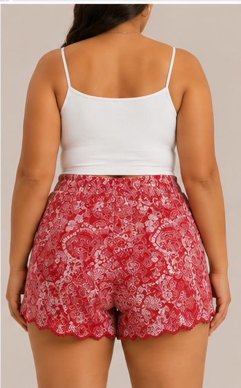 Short Rojo Floral