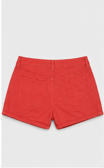 Short de Tiro Alto en Color Coral
