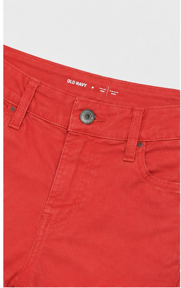 Short de Tiro Alto en Color Coral