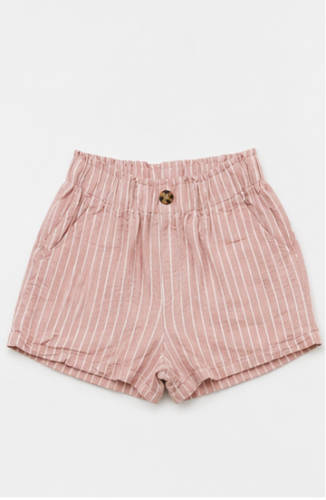 Short de Rayas con Cintura Elástica