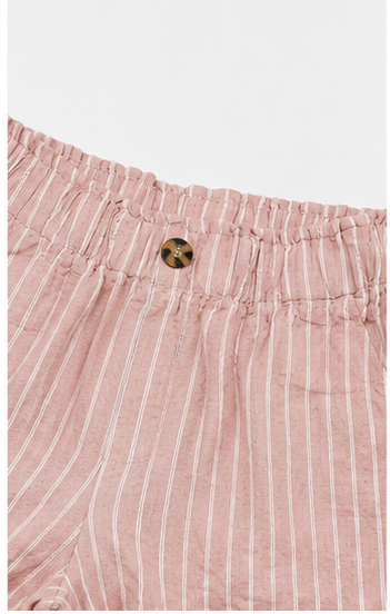 Short de Rayas con Cintura Elástica