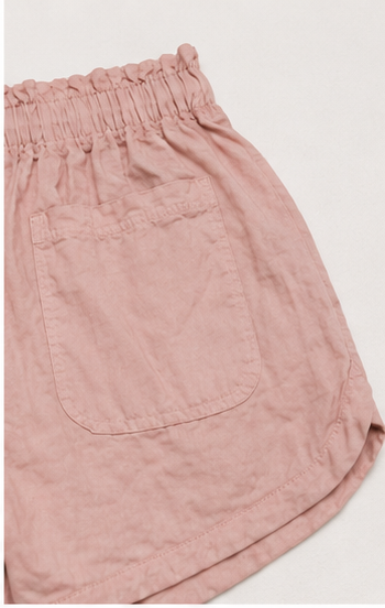 Short Rosa Empolvado con Cintura Ajustable