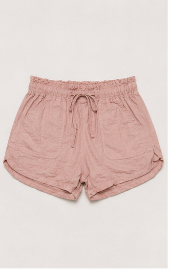 Short Rosa Empolvado con Cintura Ajustable
