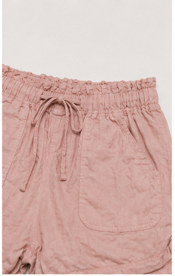 Short Rosa Empolvado con Cintura Ajustable