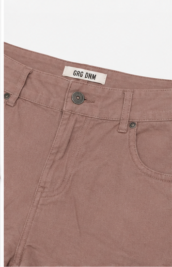 Short de Tiro Alto en Color Rosa Taupe