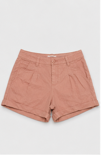 Short Casual de Tiro Alto Color Rosa