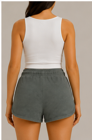 Short Texturizado con Cintura Elástica y Cordón Ajustable