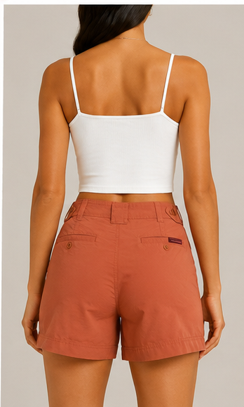 Short Casual de Tiro Alto con Bolsillos