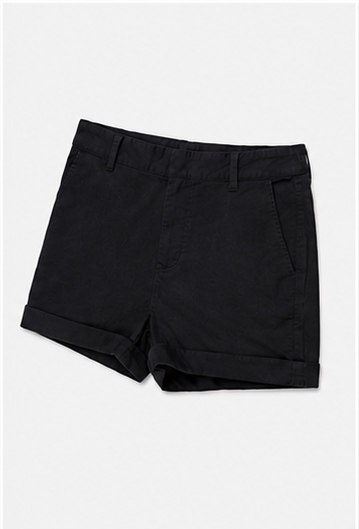 Short Clásico de Tiro Medio con Dobladillo Negro