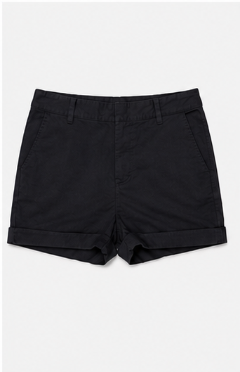 Short Clásico de Tiro Medio con Dobladillo Negro