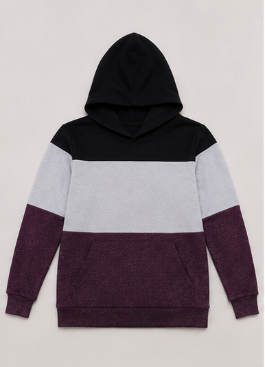 Sudadera Color Block con Capucha para Mujer