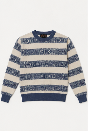 Suéter Tejido con Estampado Étnico