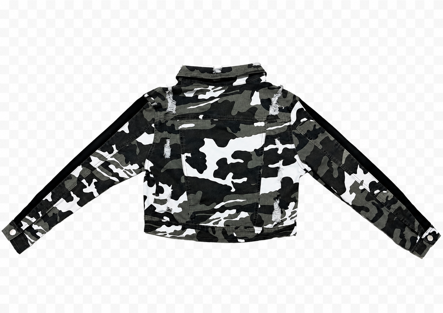 Chaqueta Corta Camuflaje Desgastada