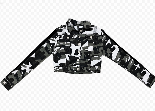 Chaqueta Corta Camuflaje Desgastada